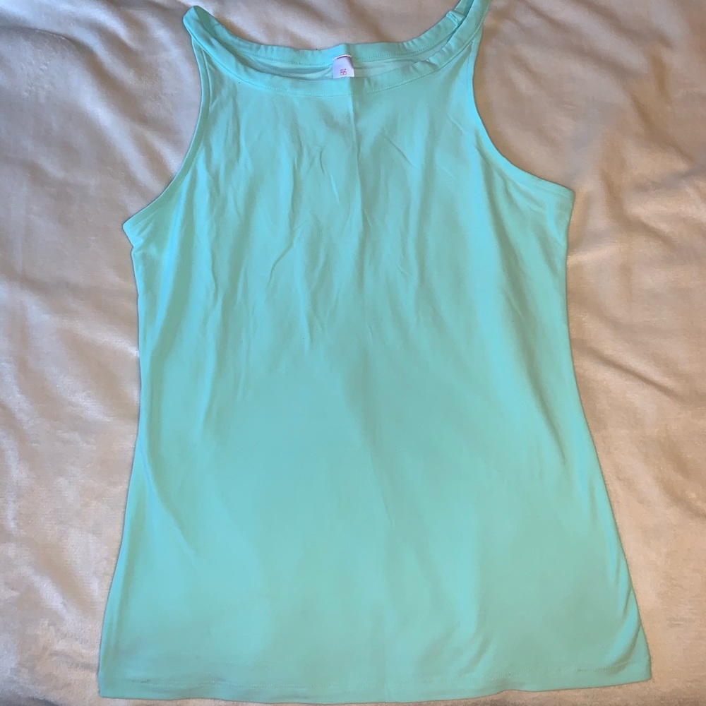 Turquoise color high neck tank